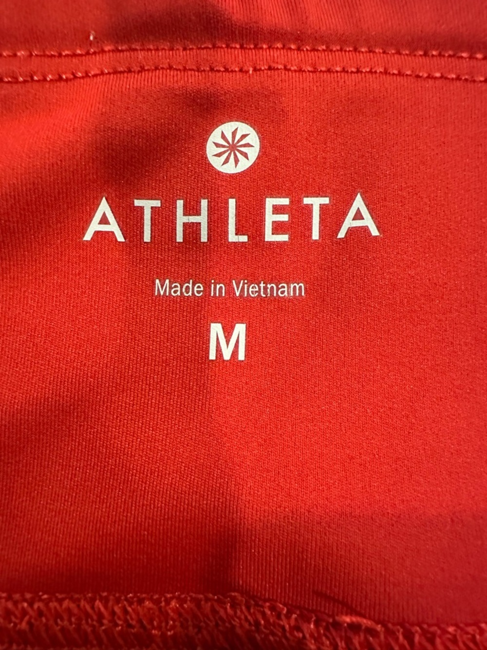 Athleta Aura Sonar Capri Leggings Red Mesh High Rise M - Picture 5 of 10